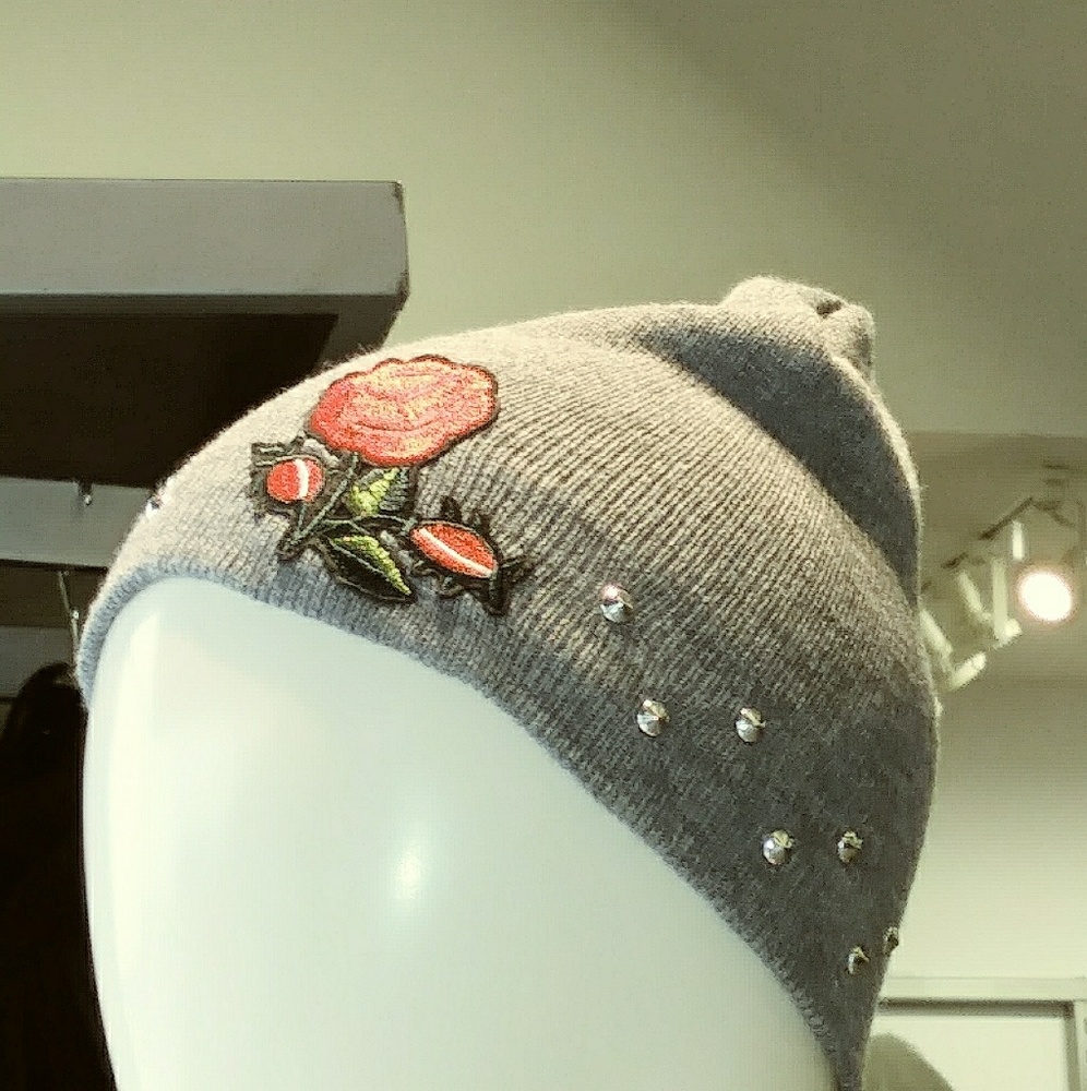 Custom Winter Hat - Ski Hat Studded - embroidered
