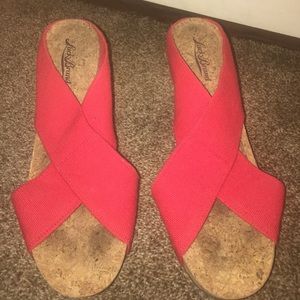 Red Lucky Brand Cork Bottom Wedge