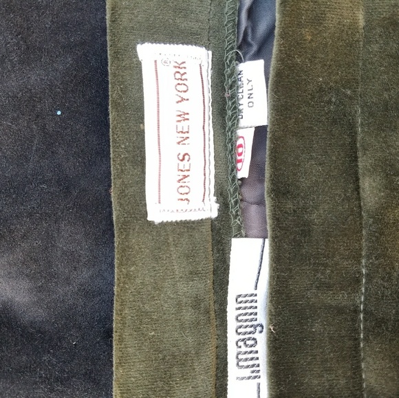 Jones New York i.magnin Green Velvet Skirt EUC - Picture 4 of 4