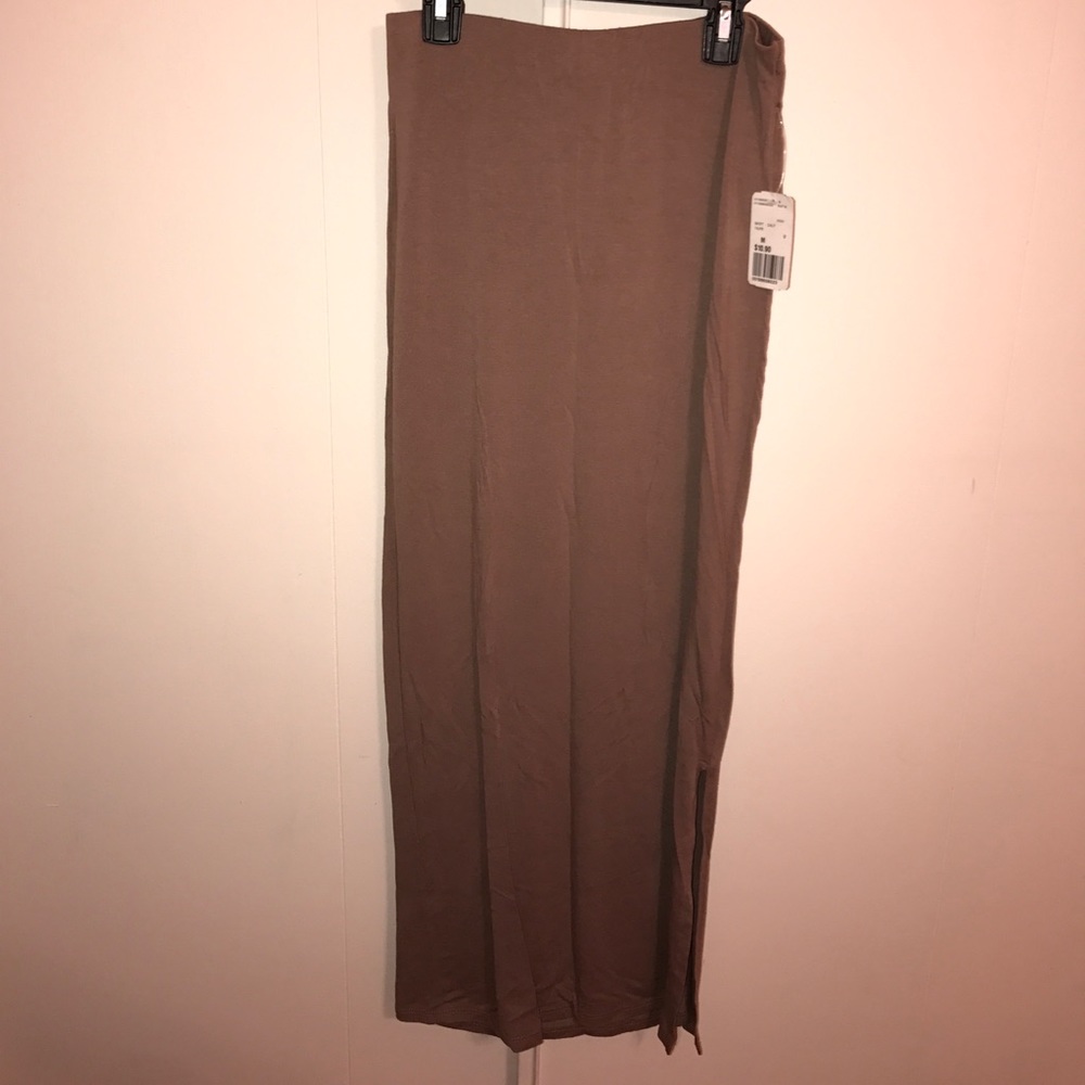 TAN MAXI SKIRT