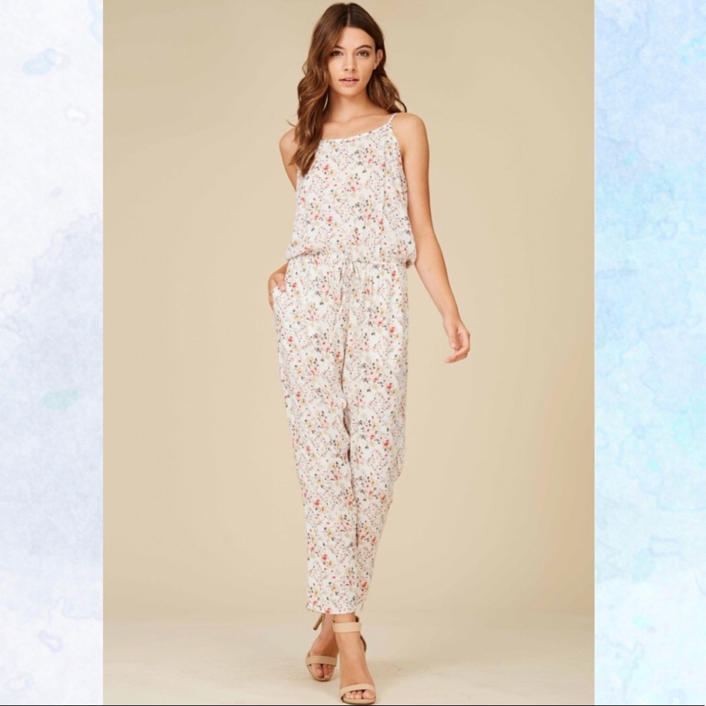 Second Shipment! Cream and Floral Romper! Sale