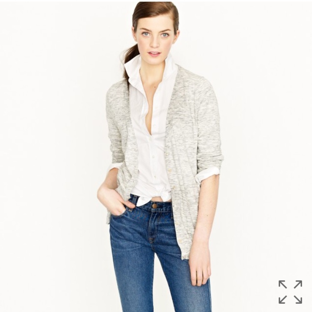 GUC J.Crew space-dyed cotton cardigan, sz XXS