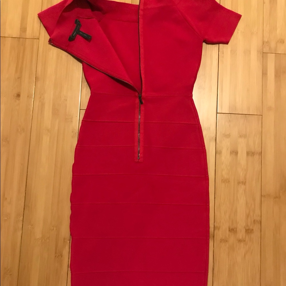 Red BCBG Max Azria Bandage Dress