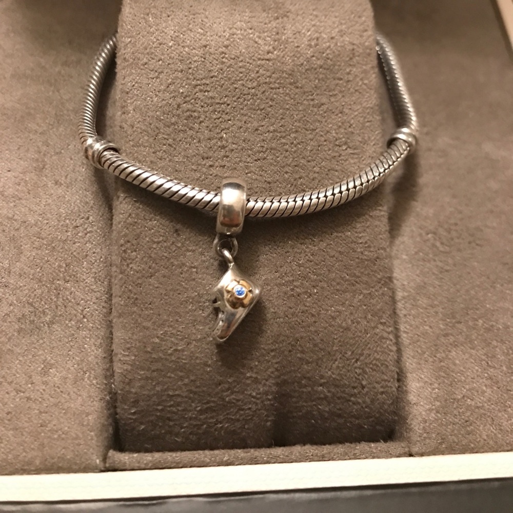 Authentic Pandora boy baby bootie charm