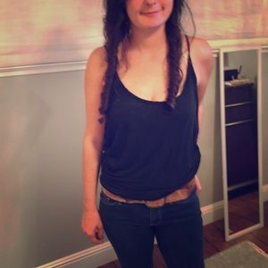 Free people black tank top