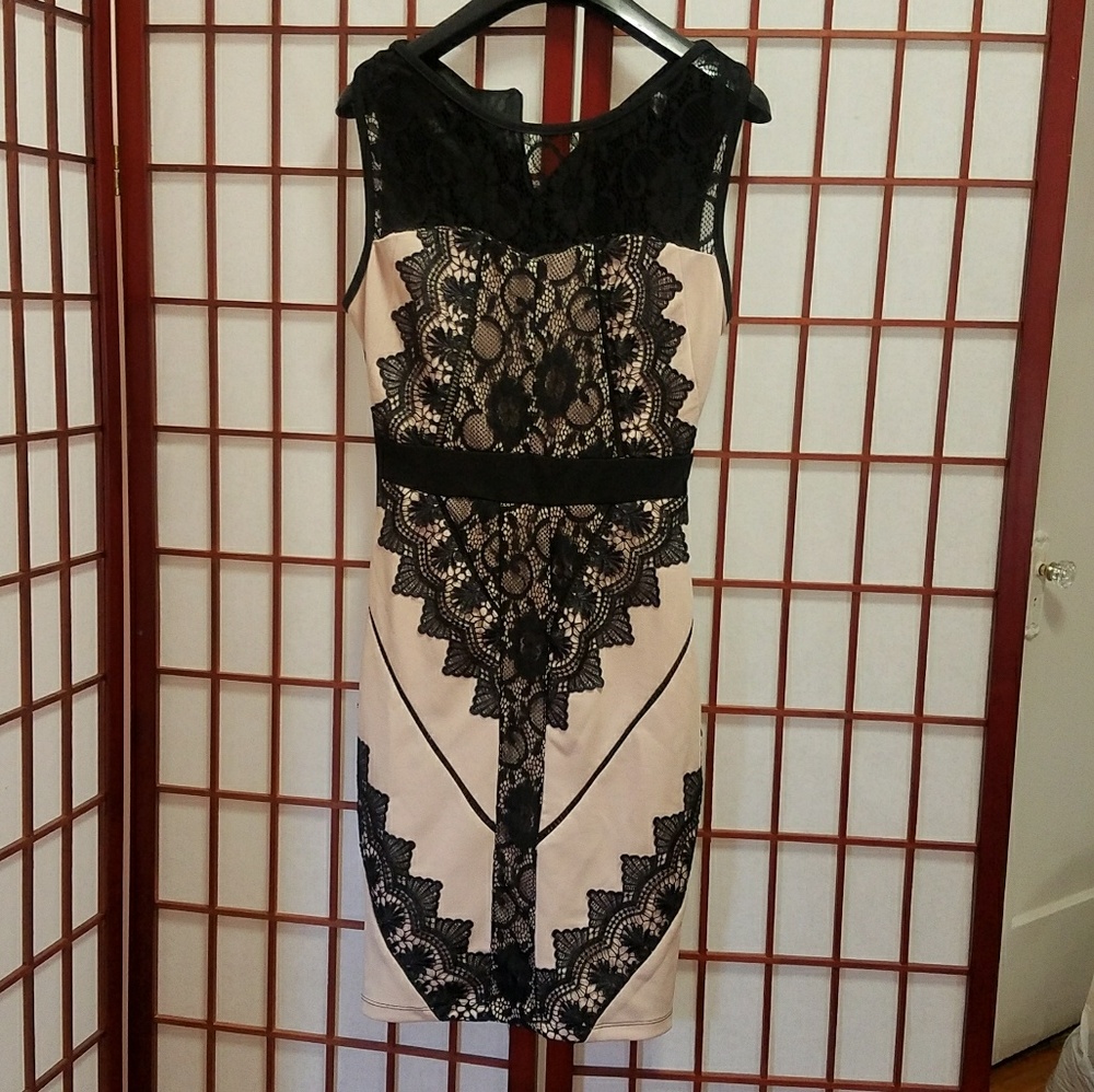 Beautiful Nude/black mini dress