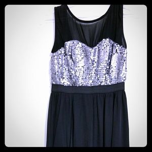 Dress silver and black