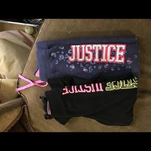Bundle of 2 Justice sweatpants.