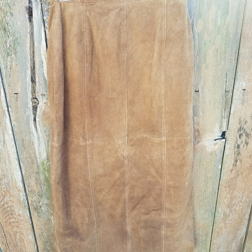 Jessi Lee Quality Garments Brown Leather Skirt