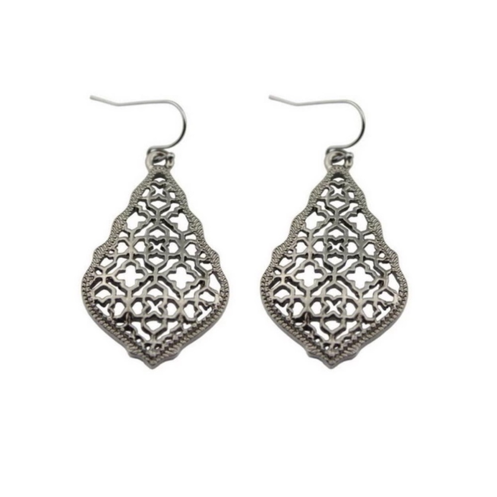 Gunmetal Filagre earrings