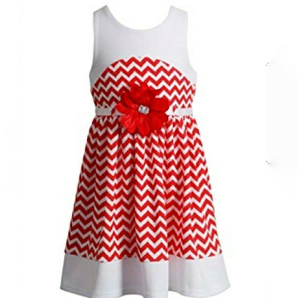 Sweet Heart Rose Red Chevron Dress