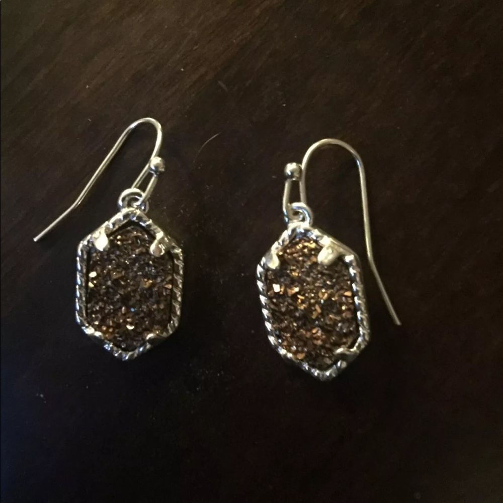 Drusy dangle earrings