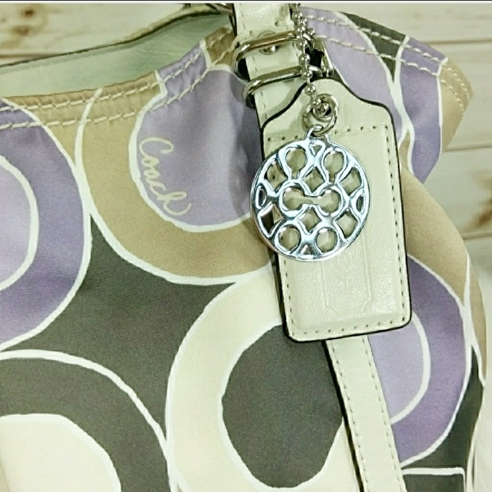 Julia Scarf Print Op Art Alexandra Lilac Shoulder - Picture 2 of 6