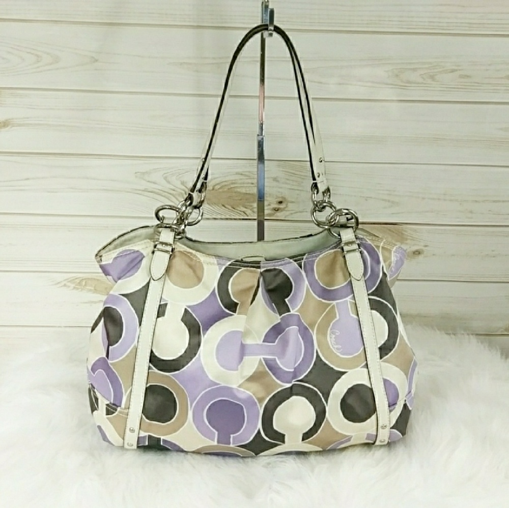 Julia Scarf Print Op Art Alexandra Lilac Shoulder - Picture 3 of 6
