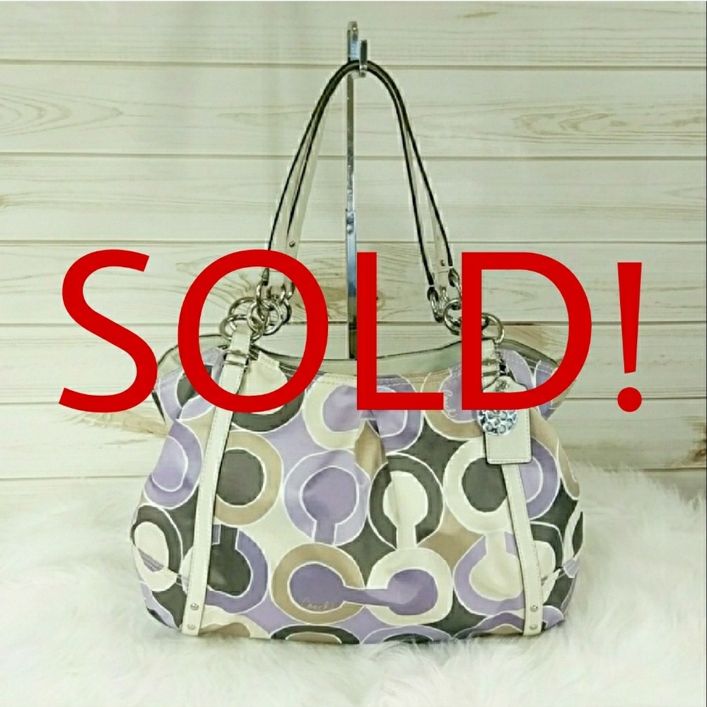Julia Scarf Print Op Art Alexandra Lilac Shoulder - Picture 1 of 6