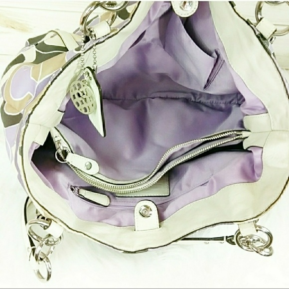 Julia Scarf Print Op Art Alexandra Lilac Shoulder - Picture 5 of 6