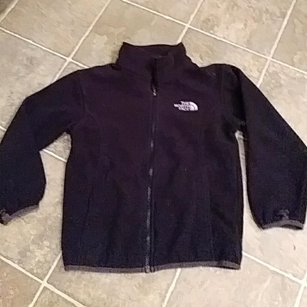 Boys THE NORTH FACE black fleece jacket SMALL