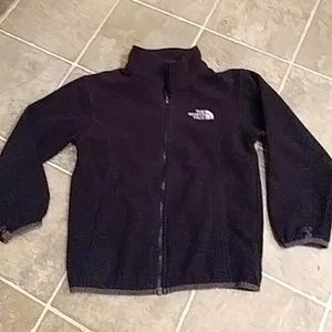 Boys THE NORTH FACE black fleece jacket SMALL