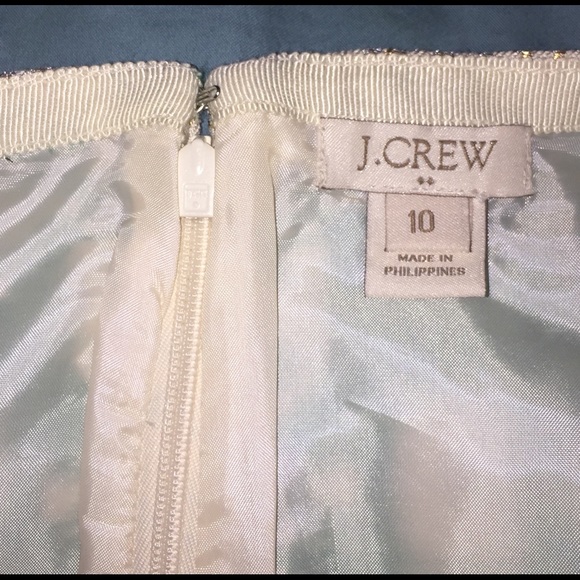 ✨J. Crew Green & Gold Jacquard Printed Mini Skirt✨ - Picture 5 of 5