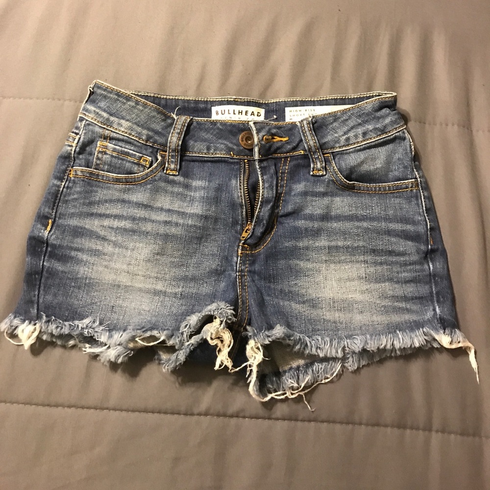 High-Rise Bullhead Jean Short Shorts
