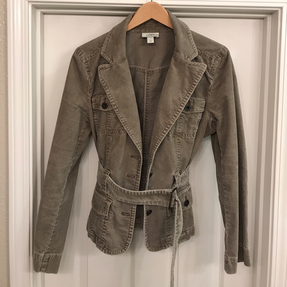 Ann Taylor Loft Tan corduroy jacket.
