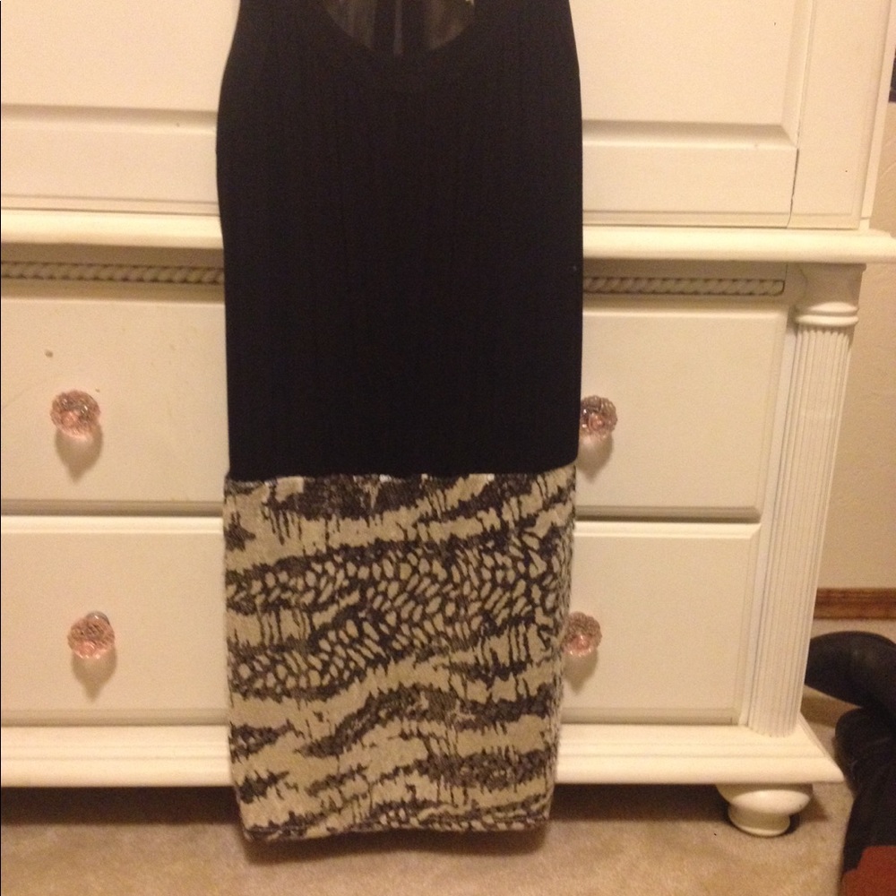 Sequin + Print Dress