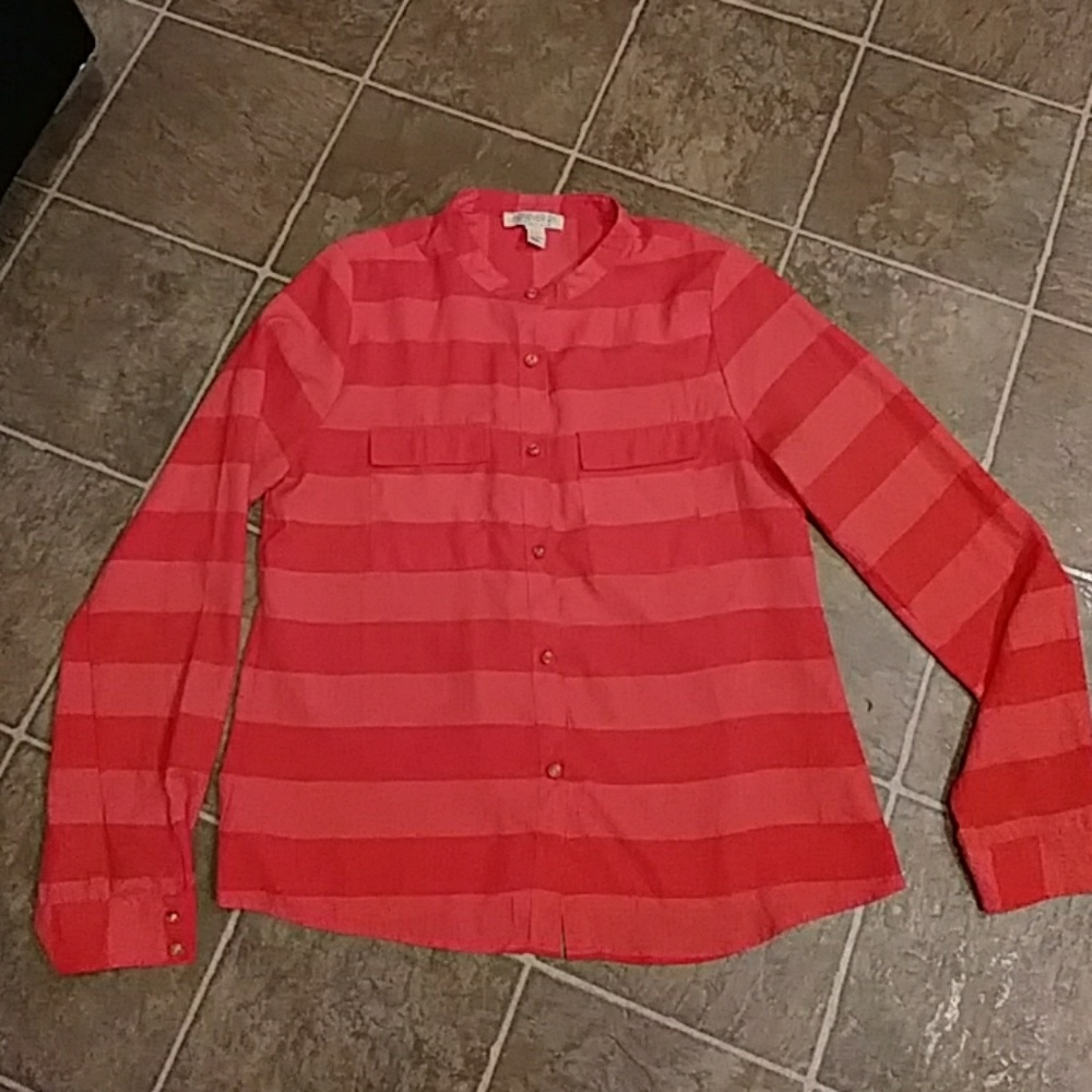 Woman's FOREVER 21 Essentials orange blouse LARGE