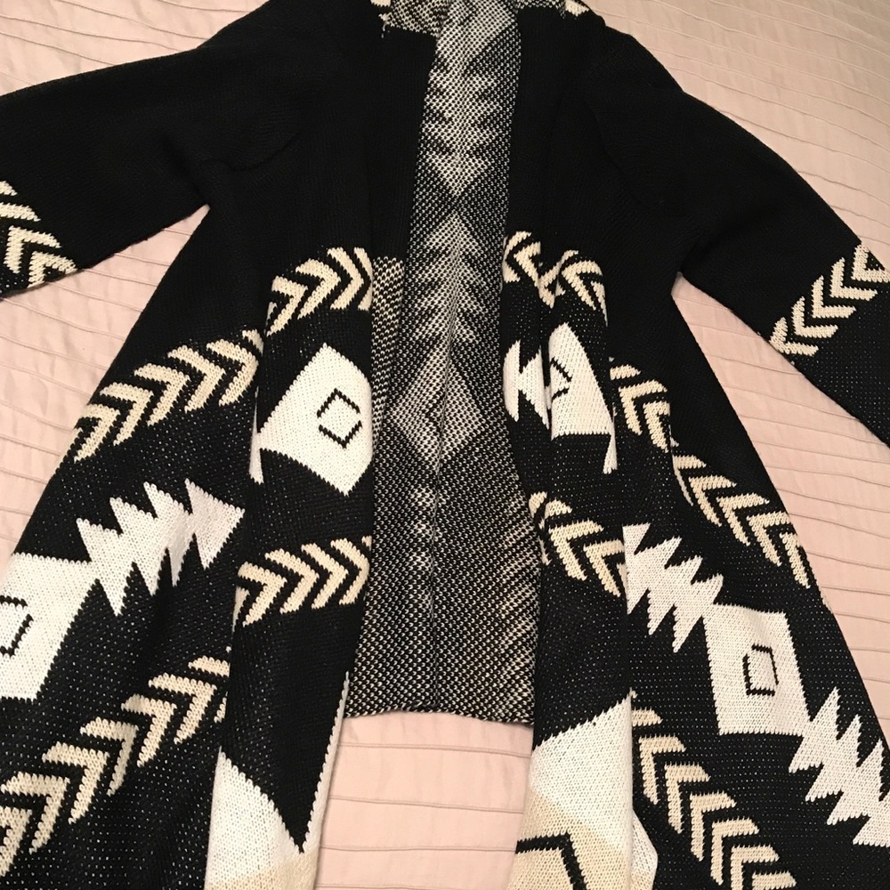 L poncho sweater "tribal"