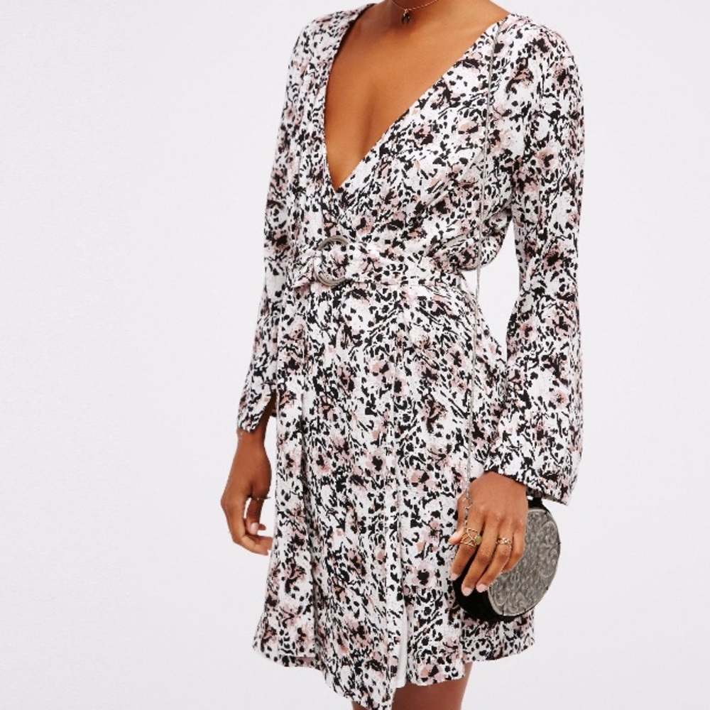 Free People Anaise Print Wrap Dress