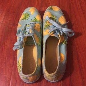 Keds - blue with pineapple print