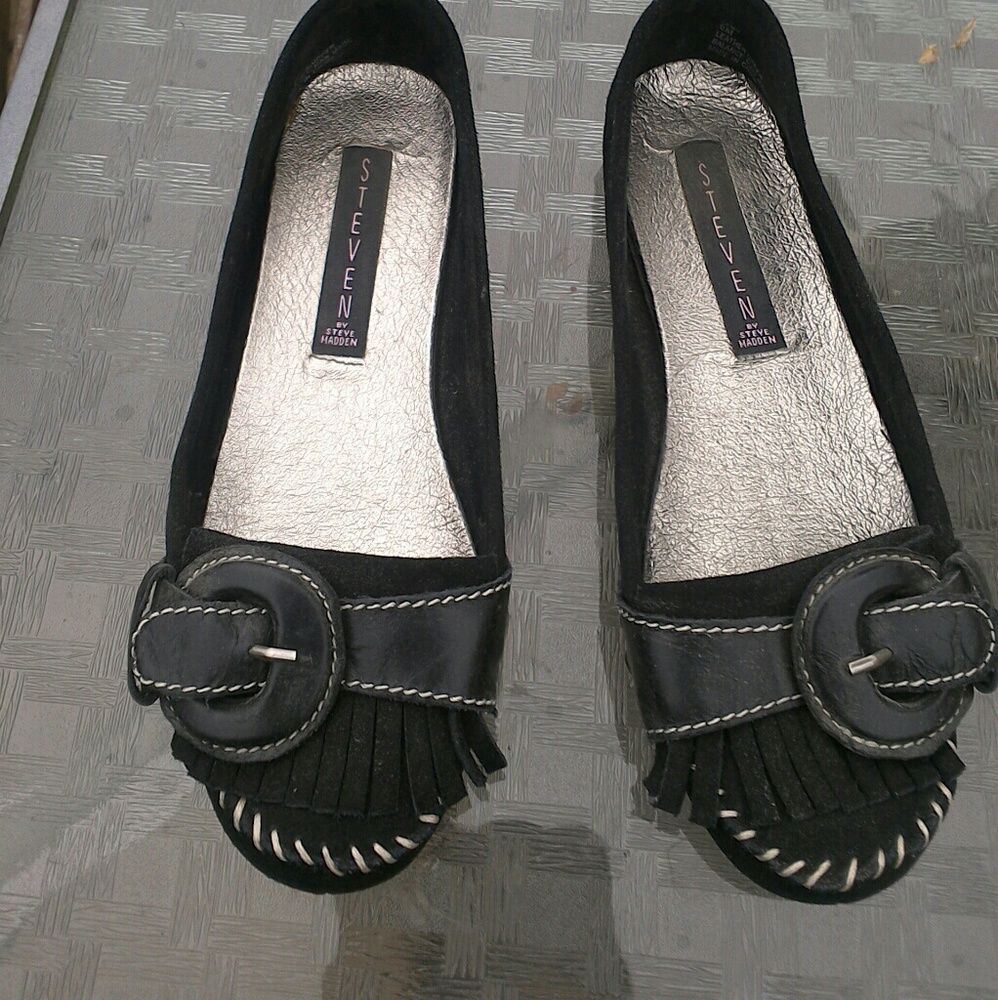 Steven by Steve Madden Leno black suede loafers