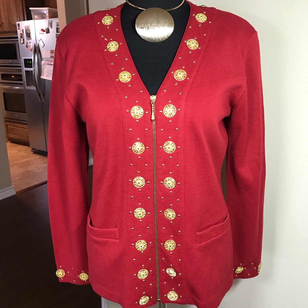 Vintage Standout Gold Studded Cardigan