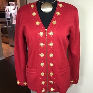 Vintage Standout Gold Studded Cardigan