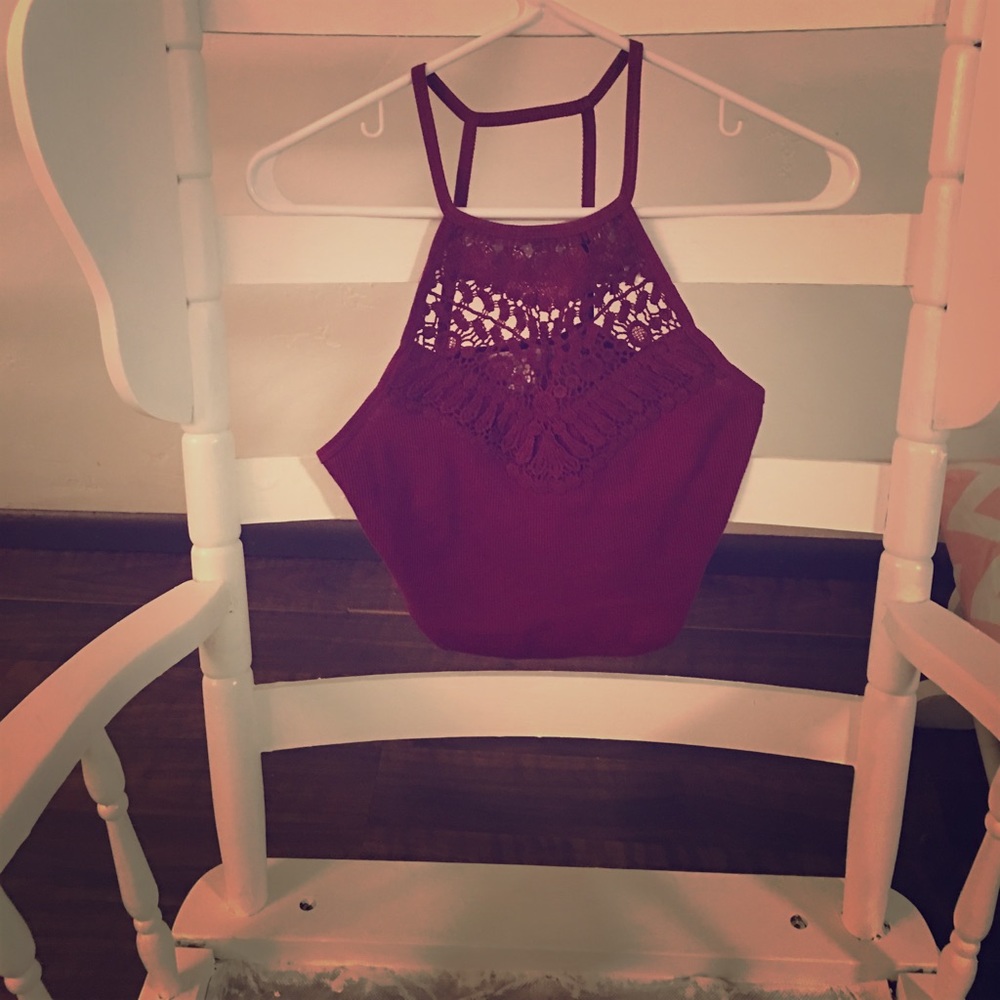 Maroon crop top!