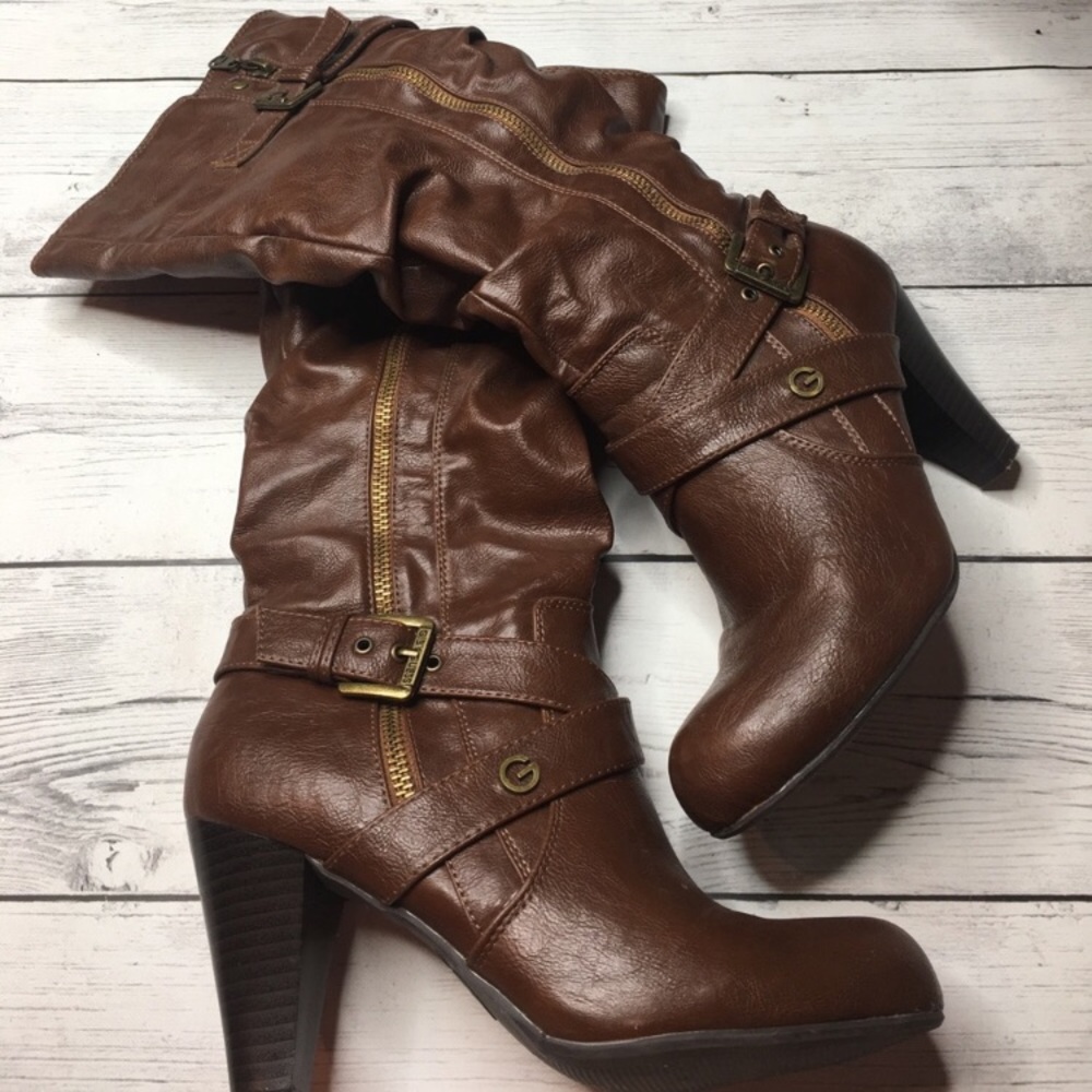 GUESS brown combat boots (used)