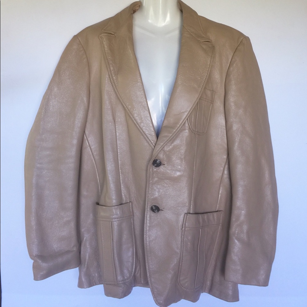 Buckboard Men’s Vintage Leather Car Coat Size 42
