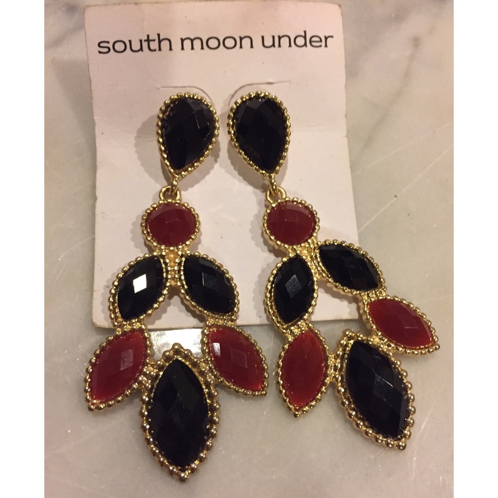 NWT South Moon Under Art Deco Statement Earrings