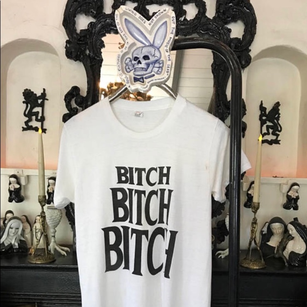 Vintage Tee 1970s Bitch Shirt thin Buttery soft
