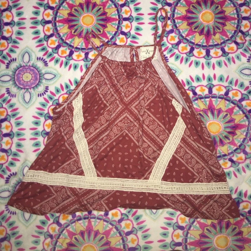 red and white top