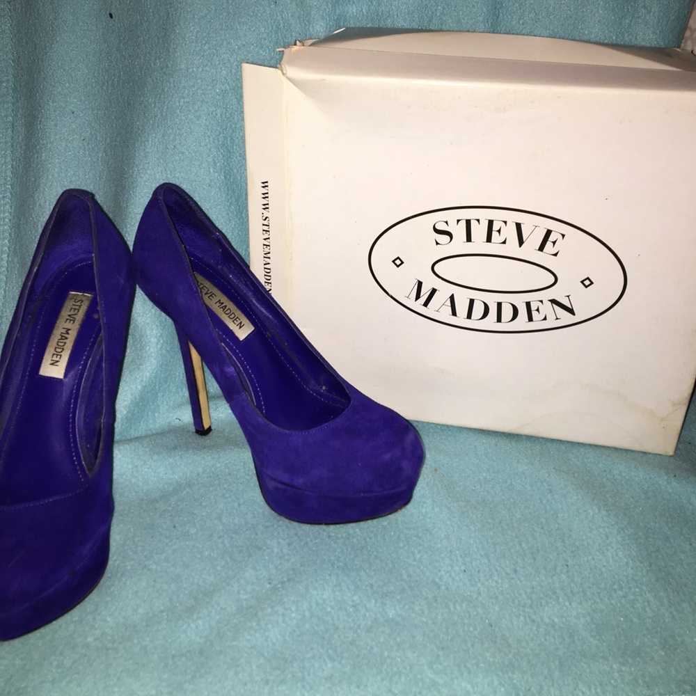 Steve Madden Royal Blue SDE platform heels