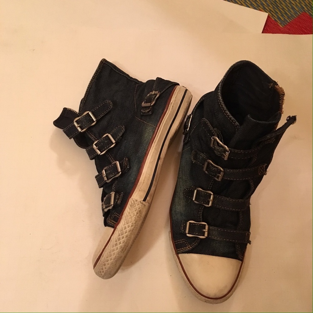 Ash Denim Zip Side High top Sneakers