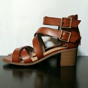 Cognac Material Girl Sandals