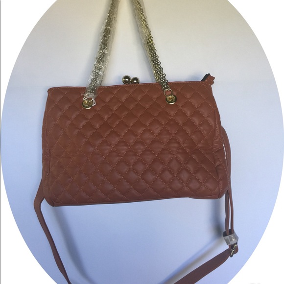 Women’s Brown Quilted Handbag - Picture 2 of 3