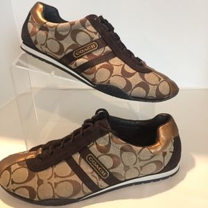 COACH KATELYN Monogram Print Logo Brown Sneaker 10