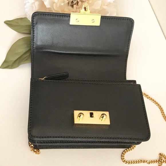 Alexander McQueen Black Crystal Skull Bag Gold HW - Picture 4 of 9