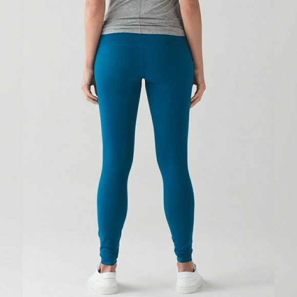 lululemon athletica Pants - LULULEMON WUNDER UNDER HI RISE BLUE LEGGINGS 8