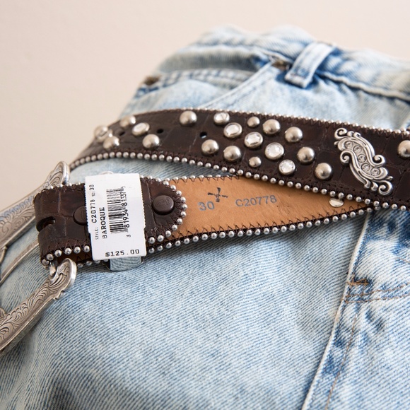 Justin Boots Western Belt with Swarovski Crystals