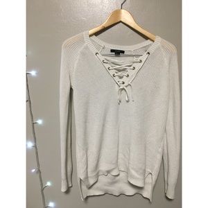 Forever 21 Lace Up Sweater