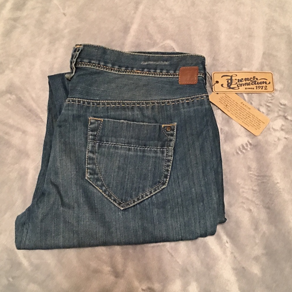 NWT French Connection "Boyfit" Vintage Wash Jeans