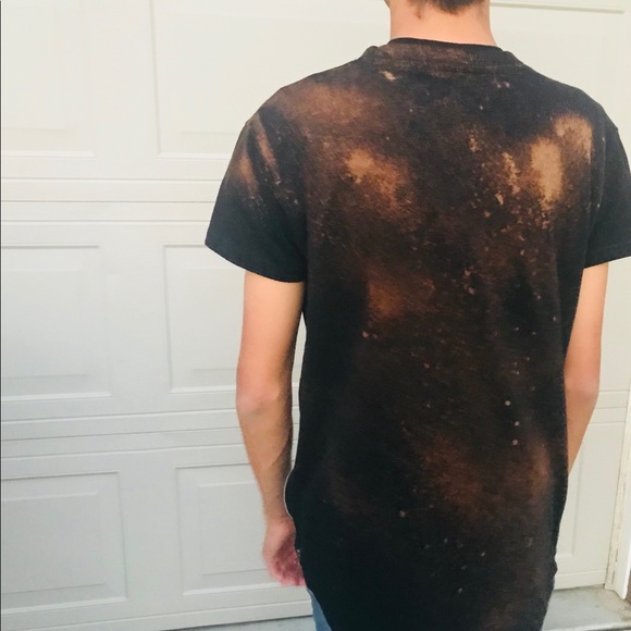 " Bleach dyed" zipper side tshirt - Picture 5 of 7